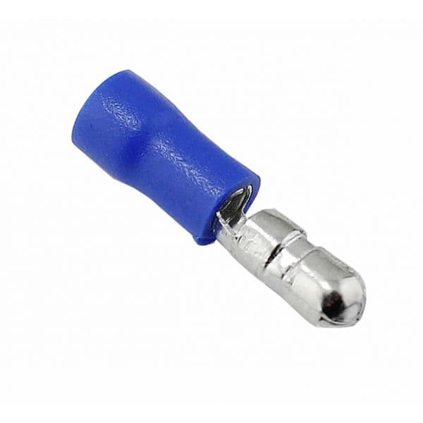 Electraline 10 Terminais cilíndricos macho azul 4mm