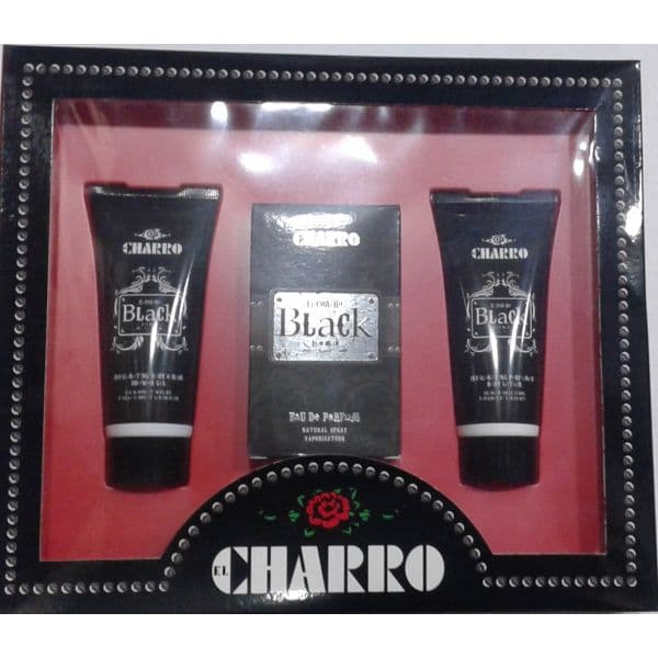 El Charro Black For Man Eau de Parfum 30ml + Shower Gel 100ml + Body Lotion 100ml Coffret