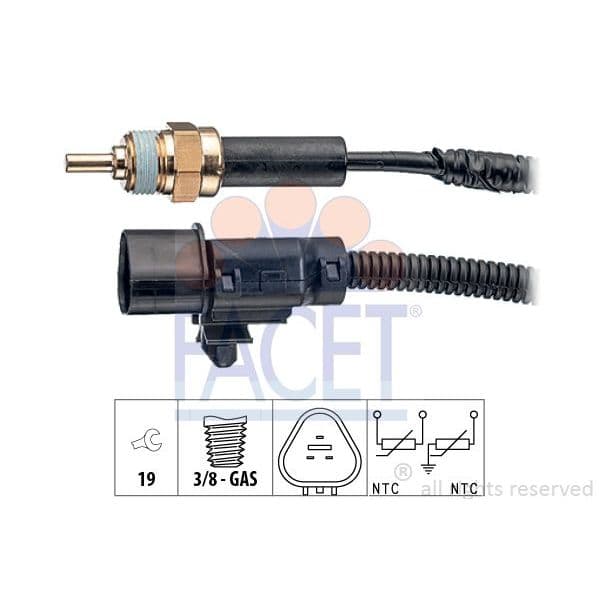 Facet Sensor, Temperatura do Líquido de Refrig - 7.3374