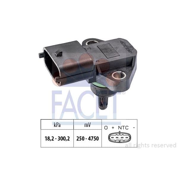 Facet Sensor de Pressão de Ar, Adaptação à Alt - 10.3344