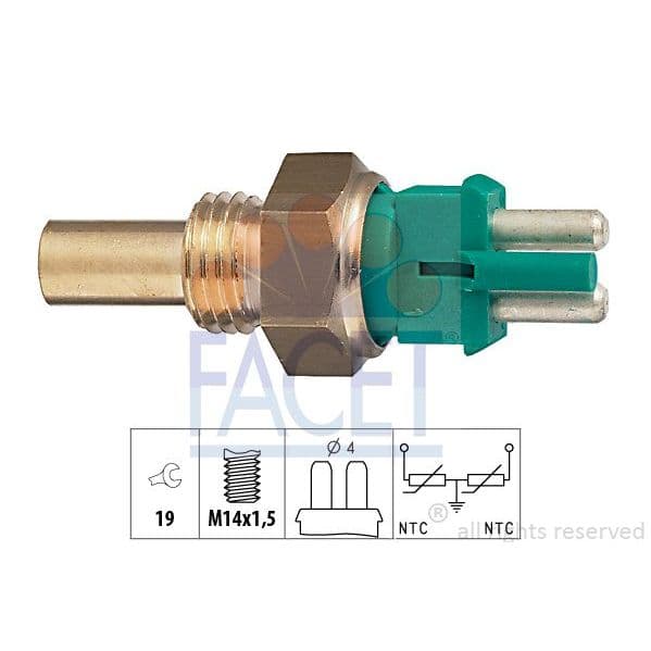 Facet Sensor, Temperatura do Líquido de Refrig - 7.3140