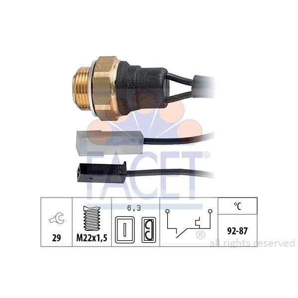 Facet Interruptor de Temperatura, Ventilador D - 7.5001