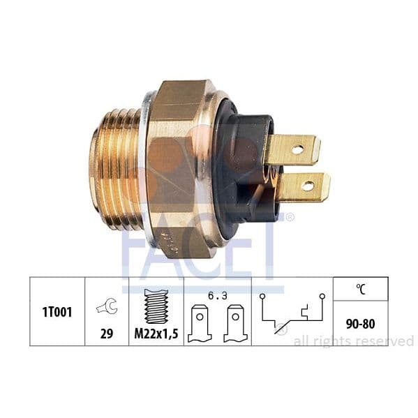 Facet Interruptor de Temperatura, Ventilador D - 7.5002