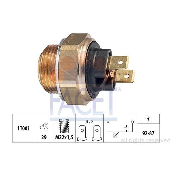 Facet Interruptor de Temperatura, Ventilador D - 7.5005