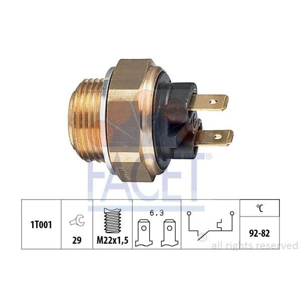 Facet Interruptor de Temperatura, Ventilador D - 7.5016