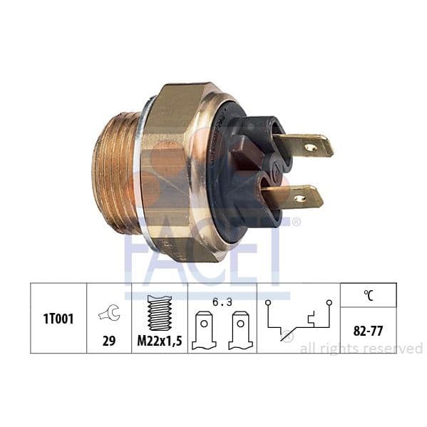 Facet Interruptor de Temperatura, Ventilador D - 7.5030