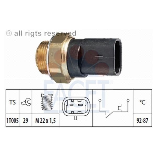 Facet 7.5031 - Interruptor de temperatura, ventilador do radiador - 8012510042892