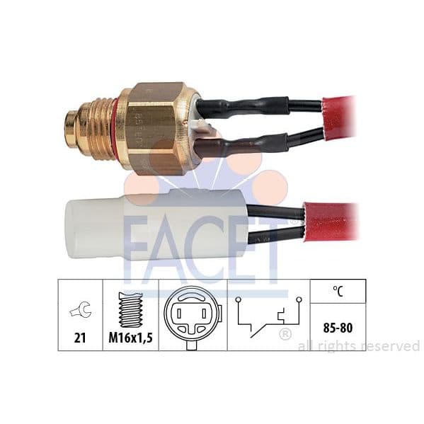 Facet Interruptor de Temperatura, Ventilador D - 7.5065