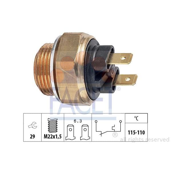 Facet Interruptor de Temperatura, Ventilador D - 7.5135