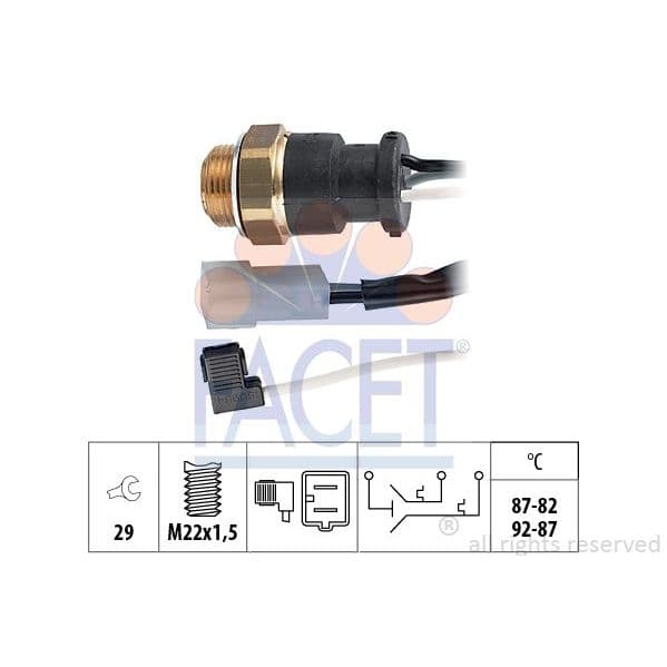 Facet Interruptor de Temperatura, Ventilador D - 7.5602