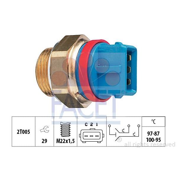 Facet Interruptor de Temperatura, Ventilador D - 7.5631