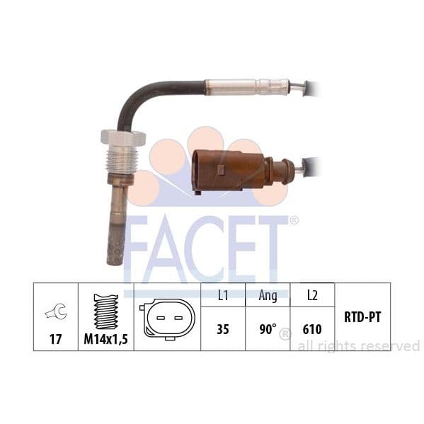 Facet Sensor, Temperatura Dos Gases de Escape - 22.0067