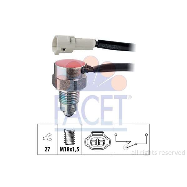 Facet Interruptor, Luz de Marcha-atrás 7.6162 8012510070093