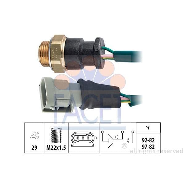 Facet Interruptor de Temperatura, Ventilador D - 7.5662
