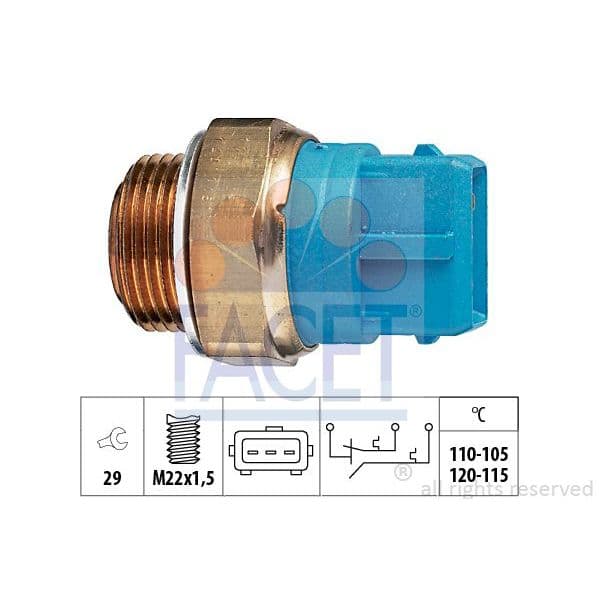 Facet Interruptor de Temperatura, Ventilador D - 7.5680