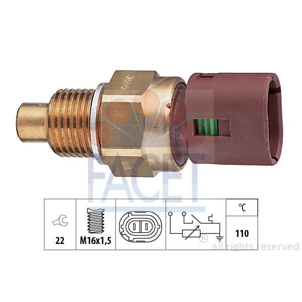 Facet Sensor, Temperatura do Líquido de Refrig - 7.3555