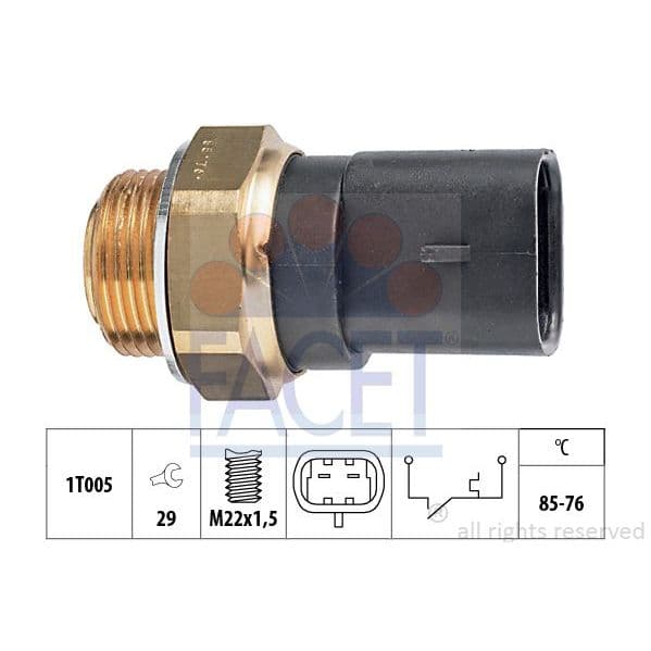Facet Interruptor de Temperatura, Ventilador D - 7.5287
