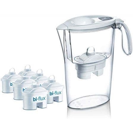 JARRO DE FILTRAR ÁGUA COM 6 FILTROS LAICA STREAM 2.3L BRANCO