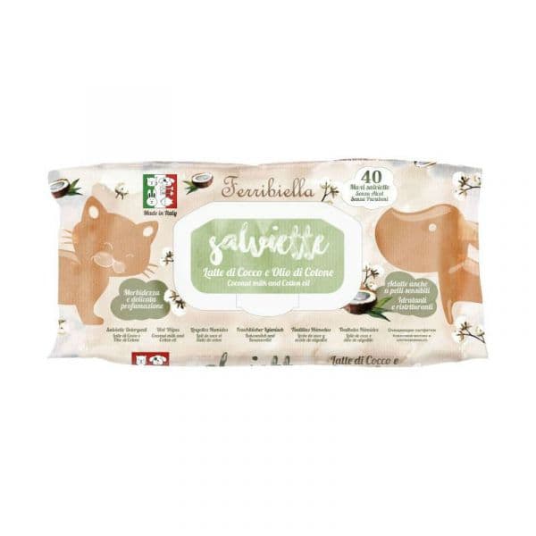 Salviette Toalhitas Coco-Algodão 40 Toalhitas