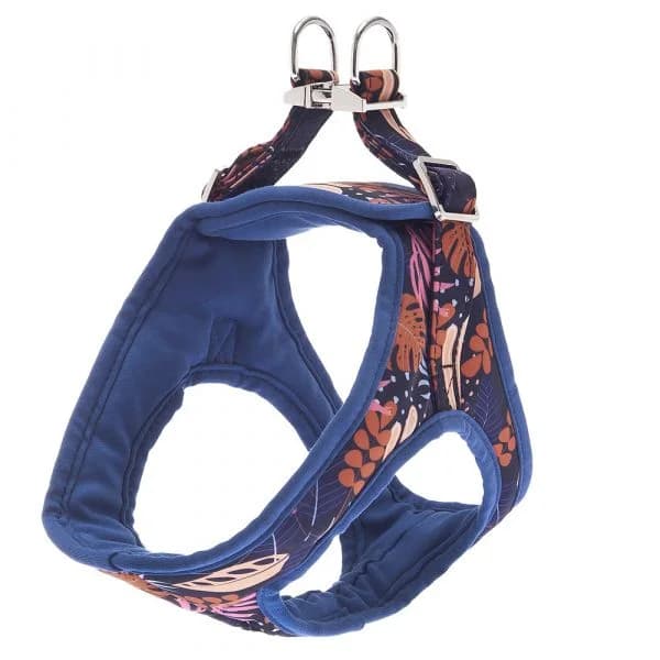 Ferribiella Peitoral Kami Azul Floral Cães Xs