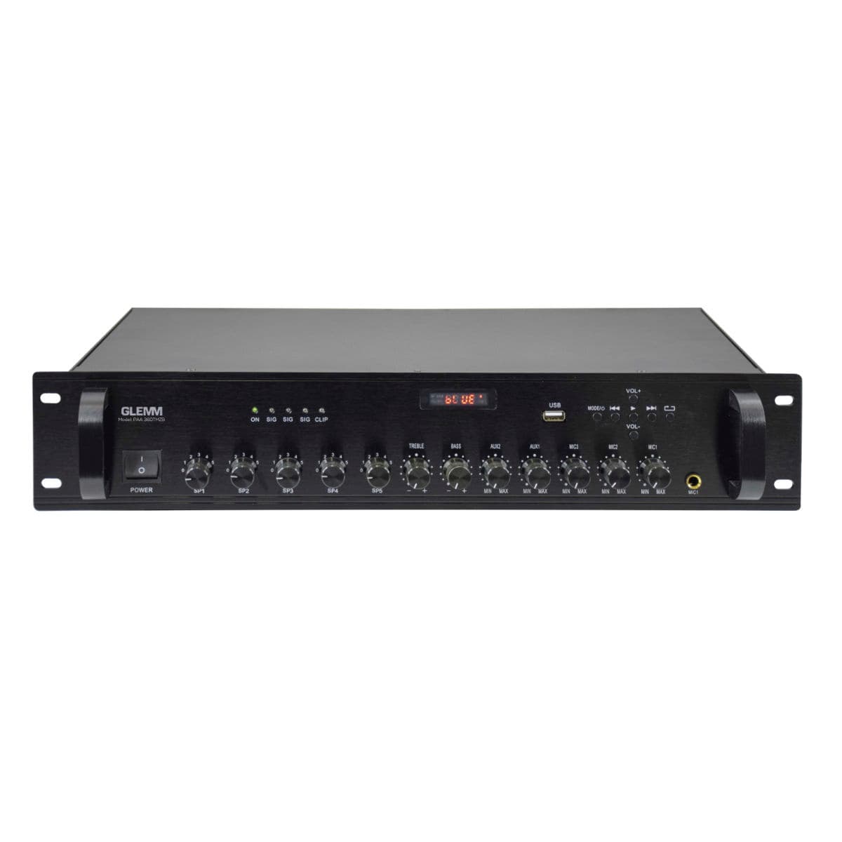 Amplificador Audio 100V 360W 5 Zonas