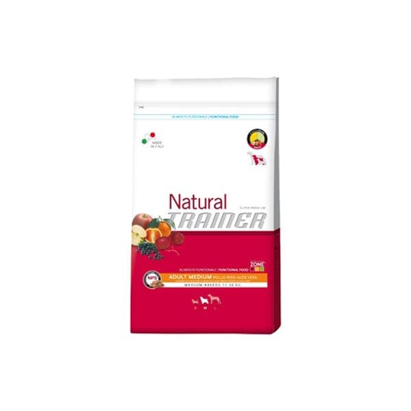 Natural Trainer Adult Medium Chicken Rice & Aloe Vera 12,5Kg