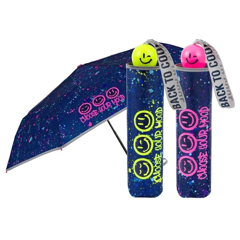 Guarda-Chuva Manual Dobrável - Smile 50cm (Sortido / Envio Aleatório)
