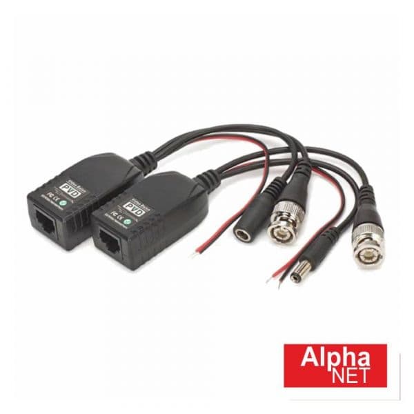 Conversor Passivo 2x Balun Vídeo C/ Dc RJ45 - CT836/1