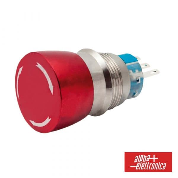 Alpha-elettronica Comutador Pulsador de Emergência Metalico 230v 2no-2nc 360-032 - 360-032