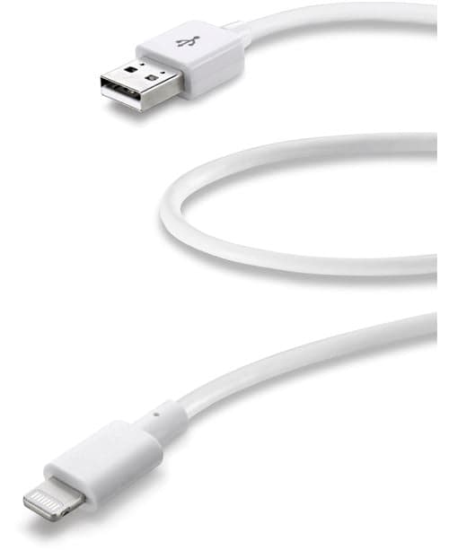 Cellular Line Cabo de Dados USB Tipo A/Lightning USB 2.0 0,6m Branca