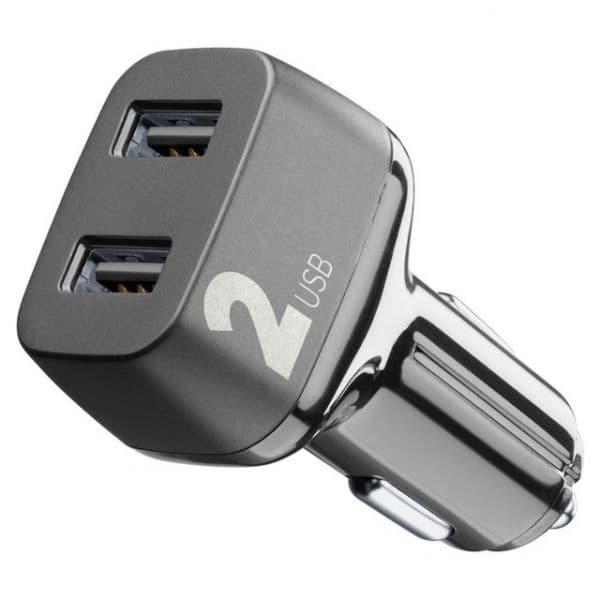 Cellular Line Carregador de carro Multipower 2 2x USB 24W Grey