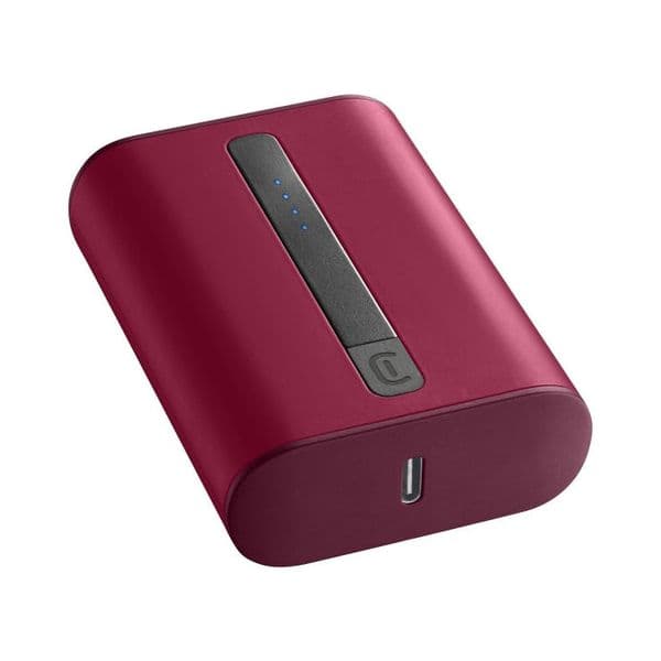 Powerbank Cellularline Thunder 10000mAh USB+USB-C Vermelho - 39746204762187