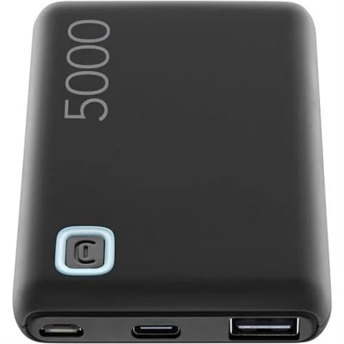 Powerbank Cellularline Essence 5000mAh USB+USB-C+Micro-USB Preto