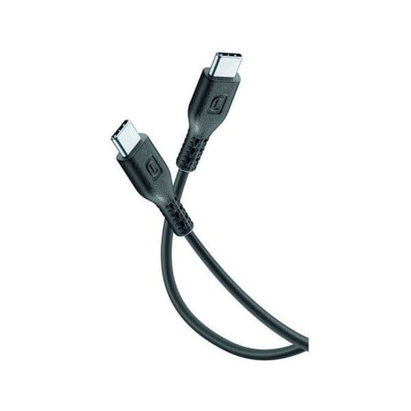Cabo de Dados Cellularline USB-C / USB-C 1.2m Preto - 39817876930635