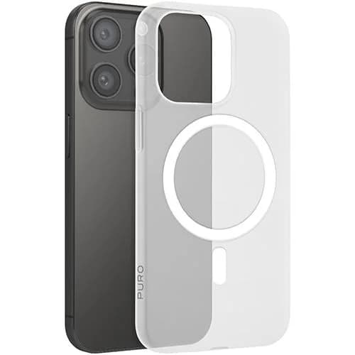 Puro Capa Silicone Nude 0.3 para iPhone 15 Pro Matte Clear
