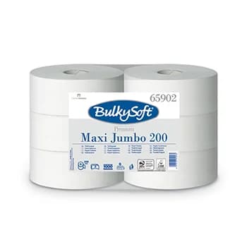 Bulkysoft Papel Higiénico Jumbo Extração Central 200m 2Fls (6 unidades)