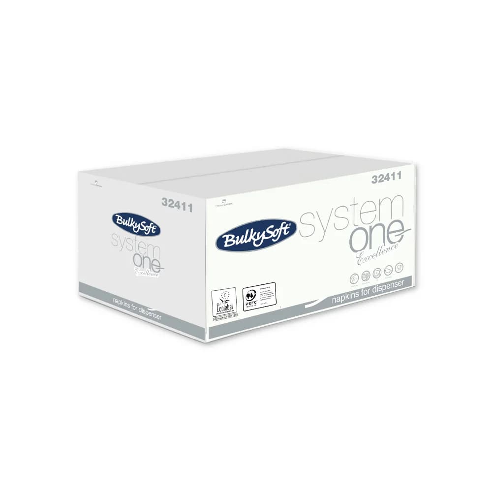 Bulkysoft Guardanapos Zig-Zag 32x21,3 cm Branco