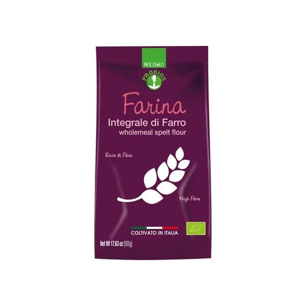 Probios Farinha de Espelta Inteira 500g de Pó