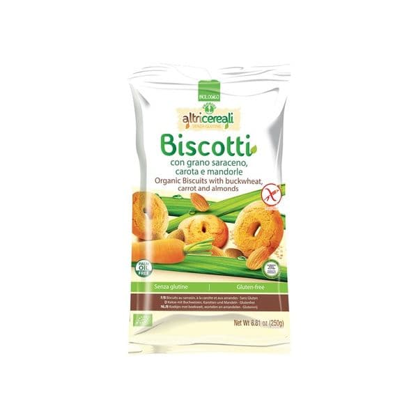 Probios Biscoitos de Trigo Sarraceno com Cenoura e Amêndoas 250g