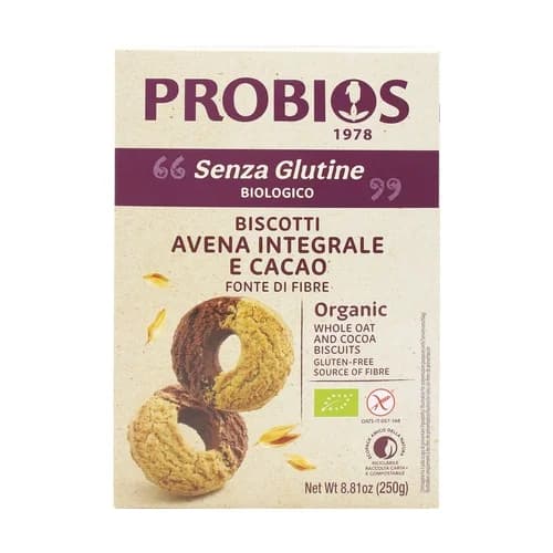 Probios Biscoitos de Aveia e Cacau 250g