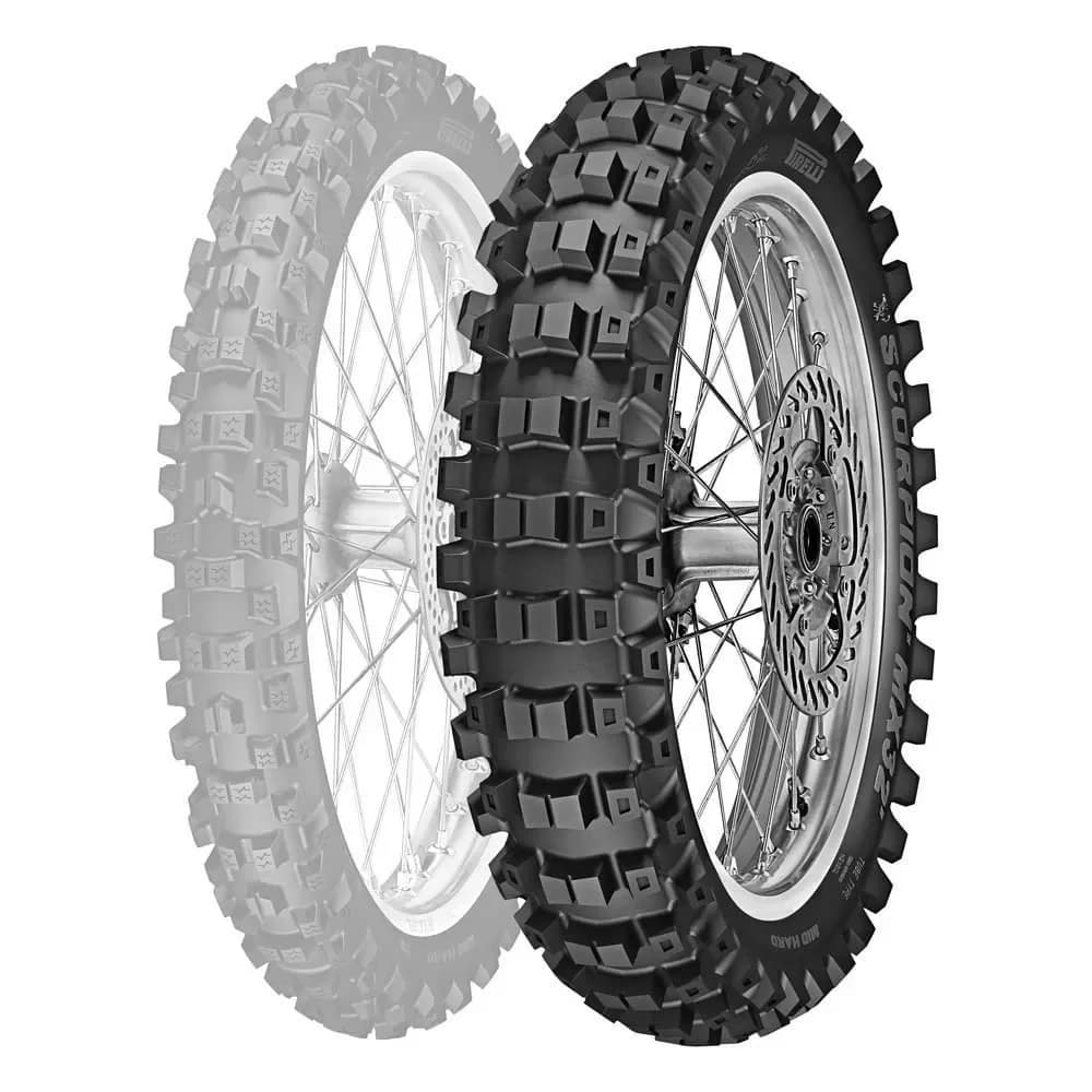 Pneu Moto Pirelli Scorpion MX 32 ( 110/90-19 TT 62M M/C, Composto de borracha Médio HARD, Rodas dianteiras ) - 8019227384277