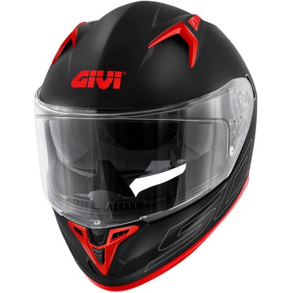 Givi Capacete 50.9 Solid Matt Black Silver Red S