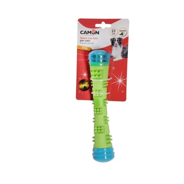 Camon Stick Geométrico em Tpr com Squeaker e Luz led 23cm