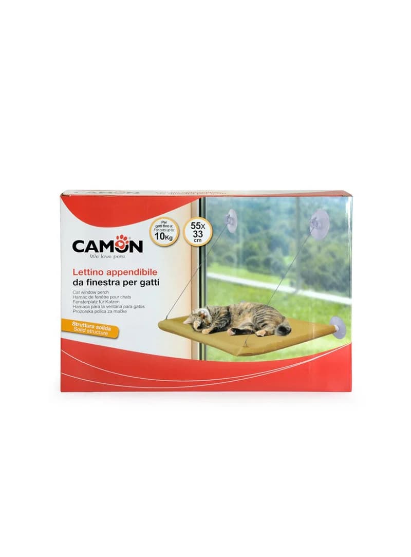 Camon Cama de janela com 2 capas - Cama suspensa para gatos 55 x 33 cm