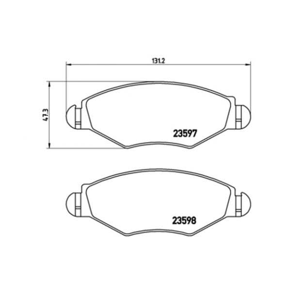 Brembo - P 61 063 - Jogo 4 pastilhas travão disco dianteiro - 8020584056394