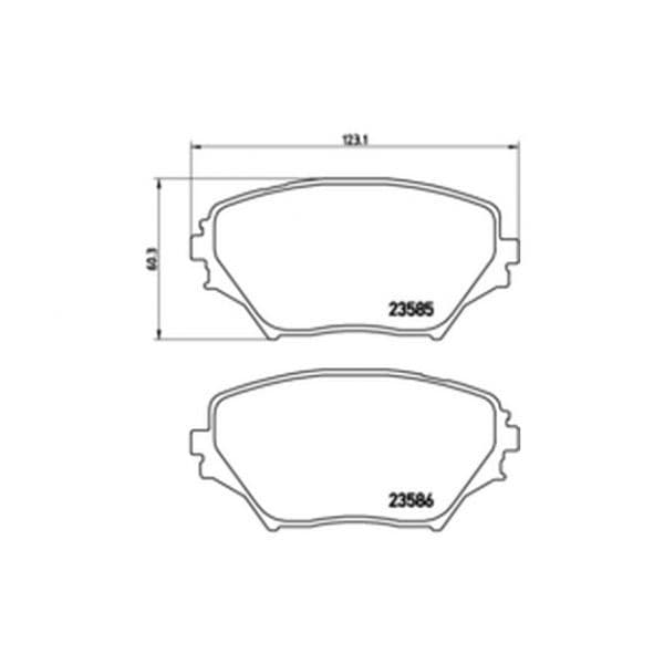 Brembo - P 83 055 - Jogo 4 pastilhas travão disco dianteiro - 8020584057902