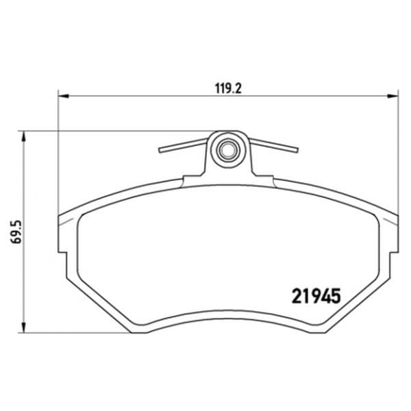 Brembo - P 85 032 - Jogo 4 pastilhas travão disco dianteiro - 8020584058350