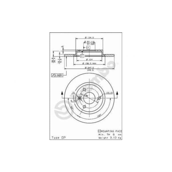 Brembo - 08.5583.10 - Jogo 2 discos travão dianteiro - 8020584558317