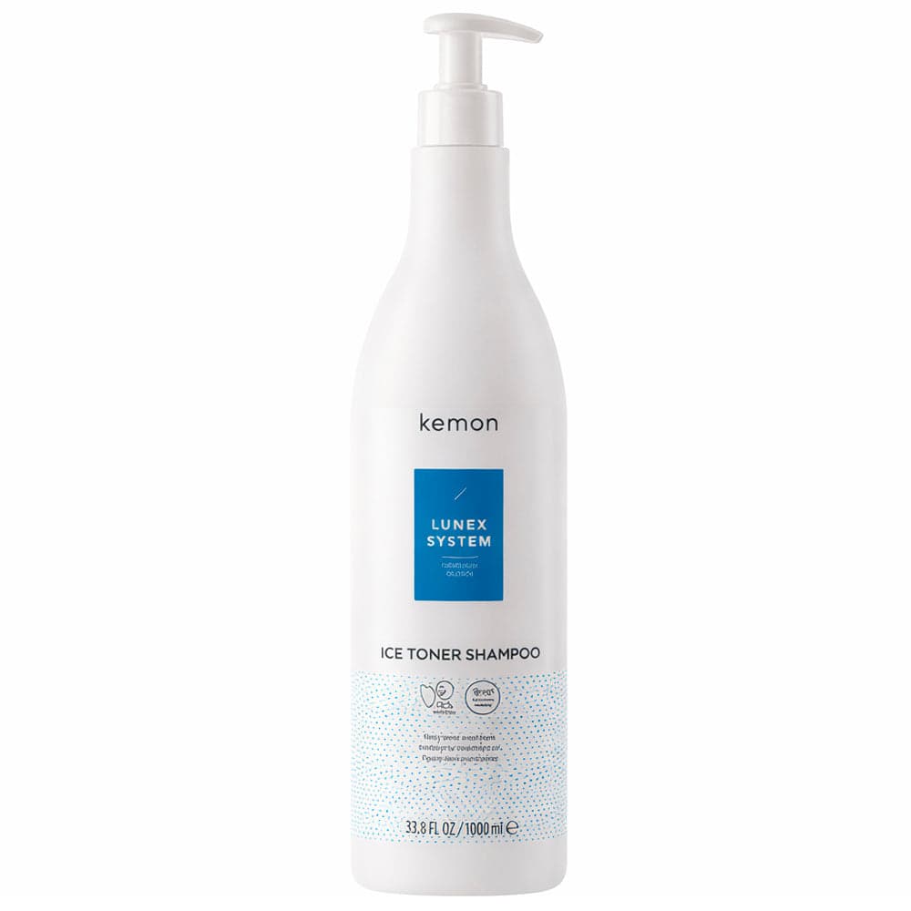 Kemon - Lunex System Ice Toner Shampoo Champú Antiamarillo 1000 ml