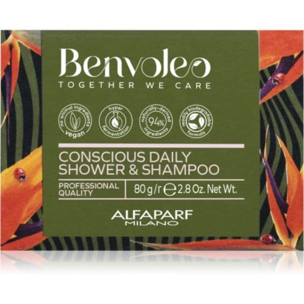 Alfaparf Milano Benvoleo Daily Shampoo Sólido Orgânico 3 em 1 80 g